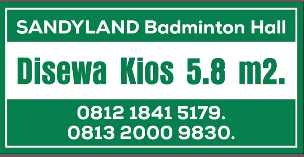 Di Sewakan Kios Siap Pakai, Lokasi Strategis