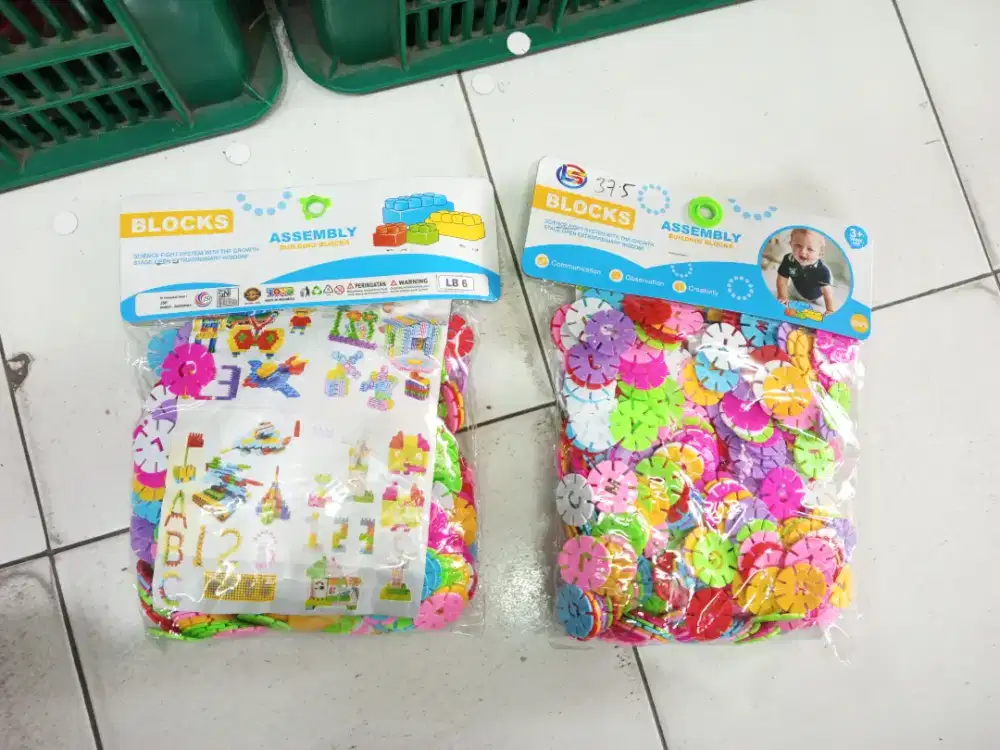 Mainan anak Lego block bulat bunga