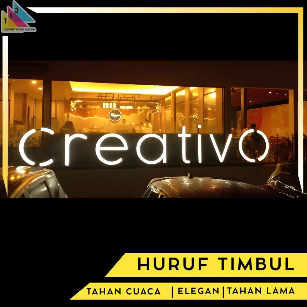 Huruf Timbul Akrilik 3D Custom – Bisnis Aman Indoor Maupun Outdoor