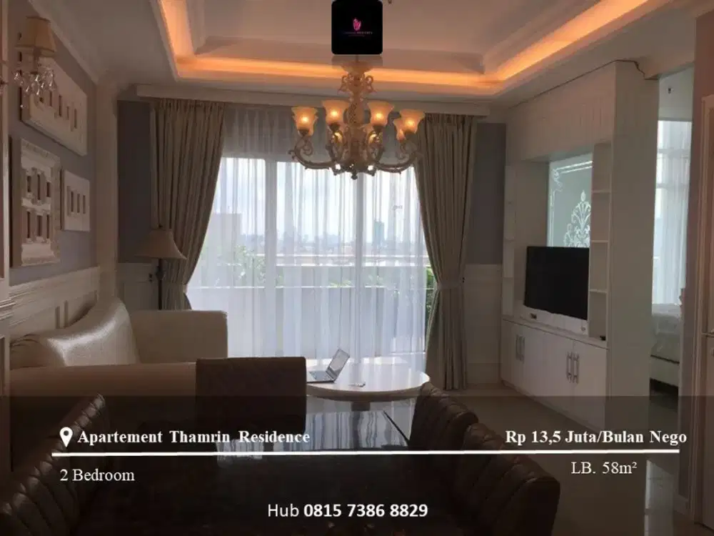 Disewakan Apartement Thamrin Residence 2BR Low Floor Full Furnished