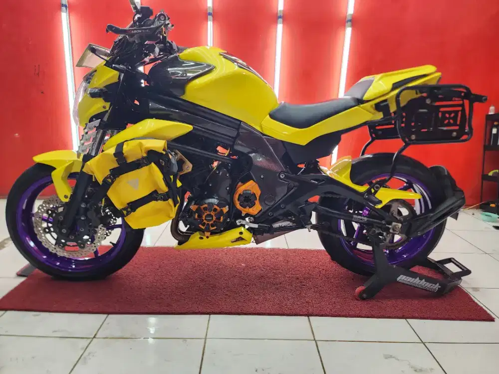Kawasaki ER6N warna Kuning kolektor