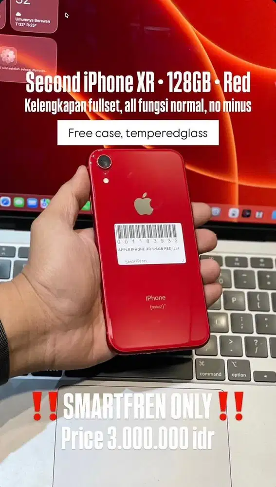 Second iphone xr 128 gb inter smartfren only