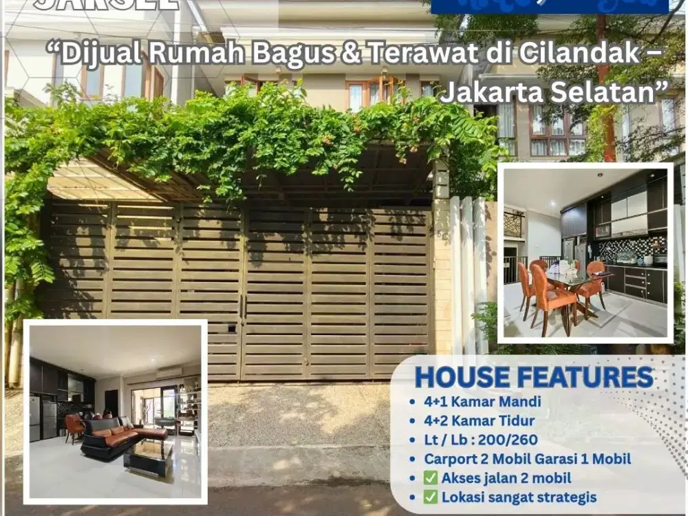 Dijual Rumah Bagus & Terawat di Cilandak – Jakarta Selatan Lokasi Strategis DD336