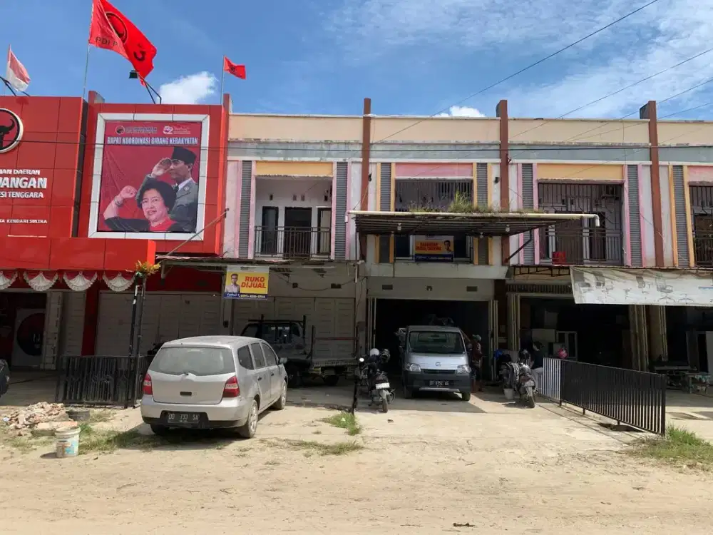 Ruko Dijual/Disewakan di Tengah Kota Kendari Bangunan Terawat
