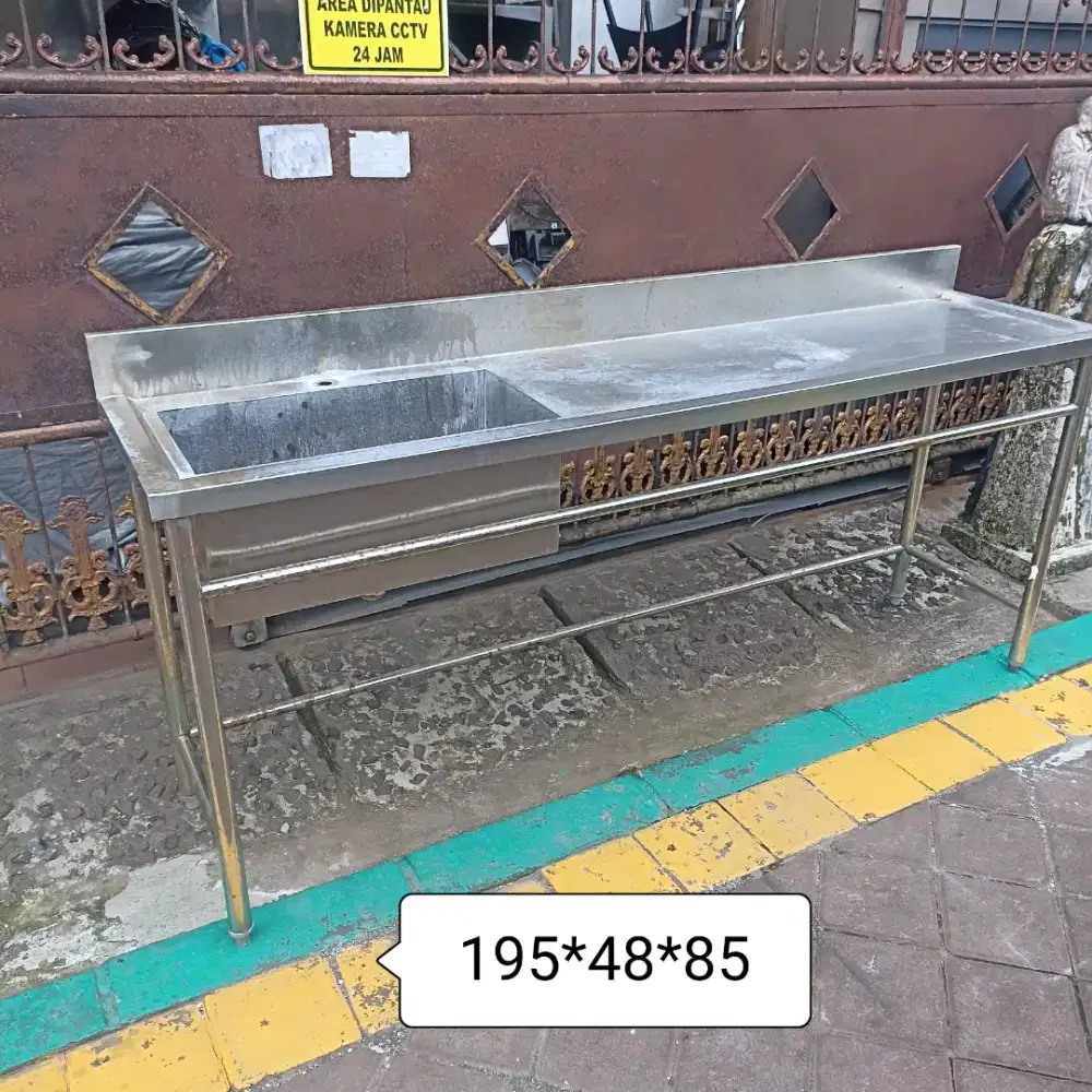 Sink single stenlis panjang