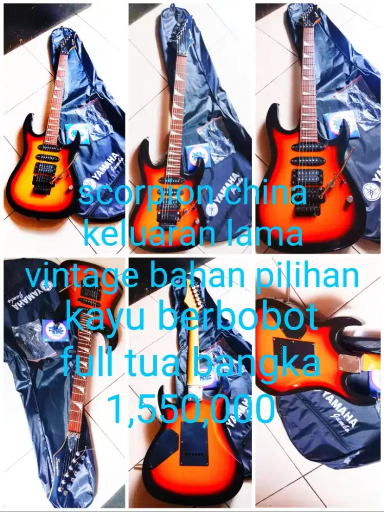 Gitar listrik scorpion oryginal Korea lawas vintage