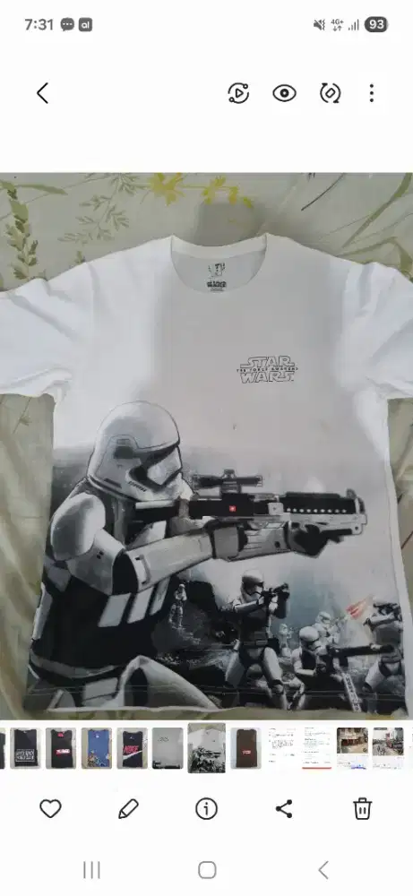 Tshirt Uniqlo Starwars size M