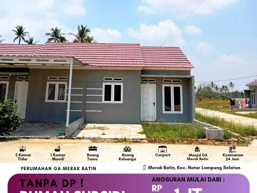 Subsidi Natar Lampung Selatan Tanpa DP dekat Pasar