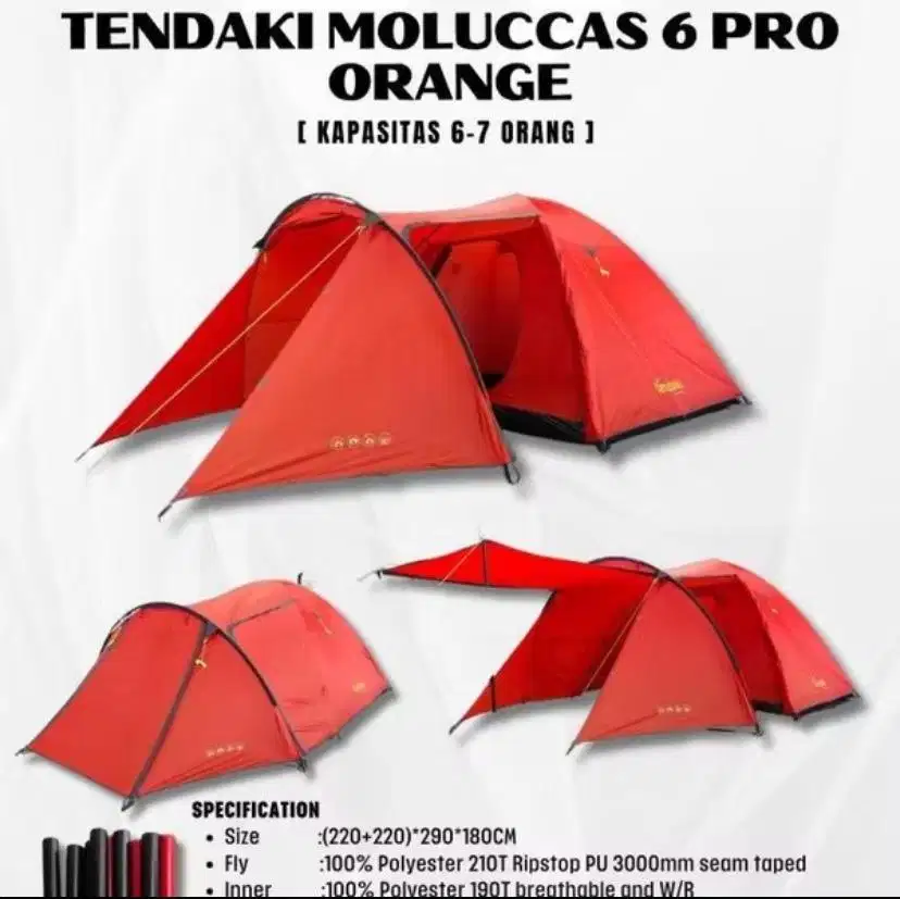 Tendaki Moluccas  6 Pro, tenda camping keuarga