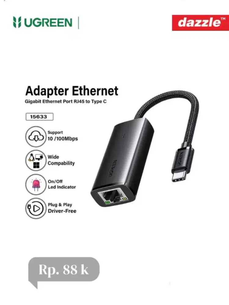 Adapter ethernet LAN 100mbps