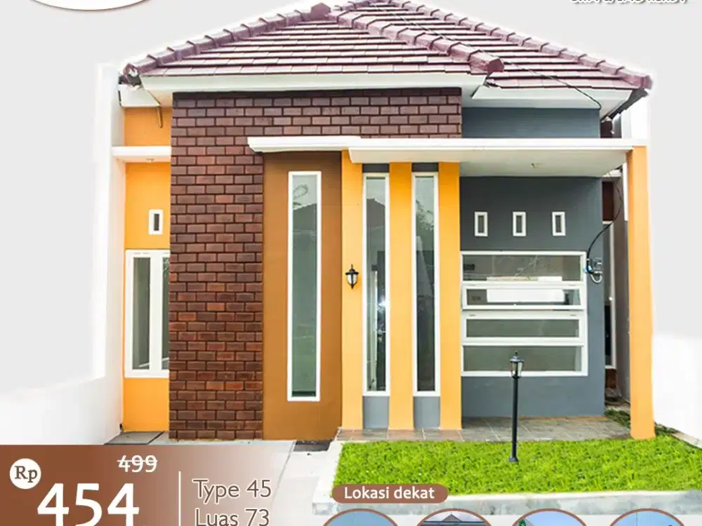 HUNIAN 450 JUTAAN DI KOTA MALANG LOKASI STRATEGIS DEKAT AKSES TOL KARANGLO