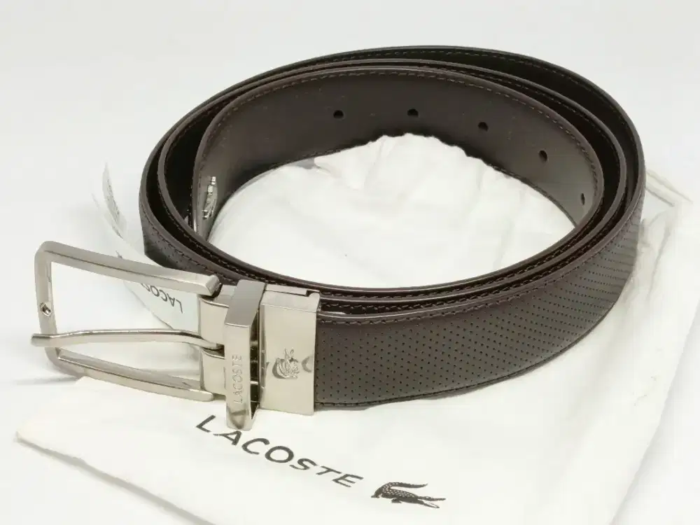 Sabuk Lacoste Brown Reversible NEW (Original)