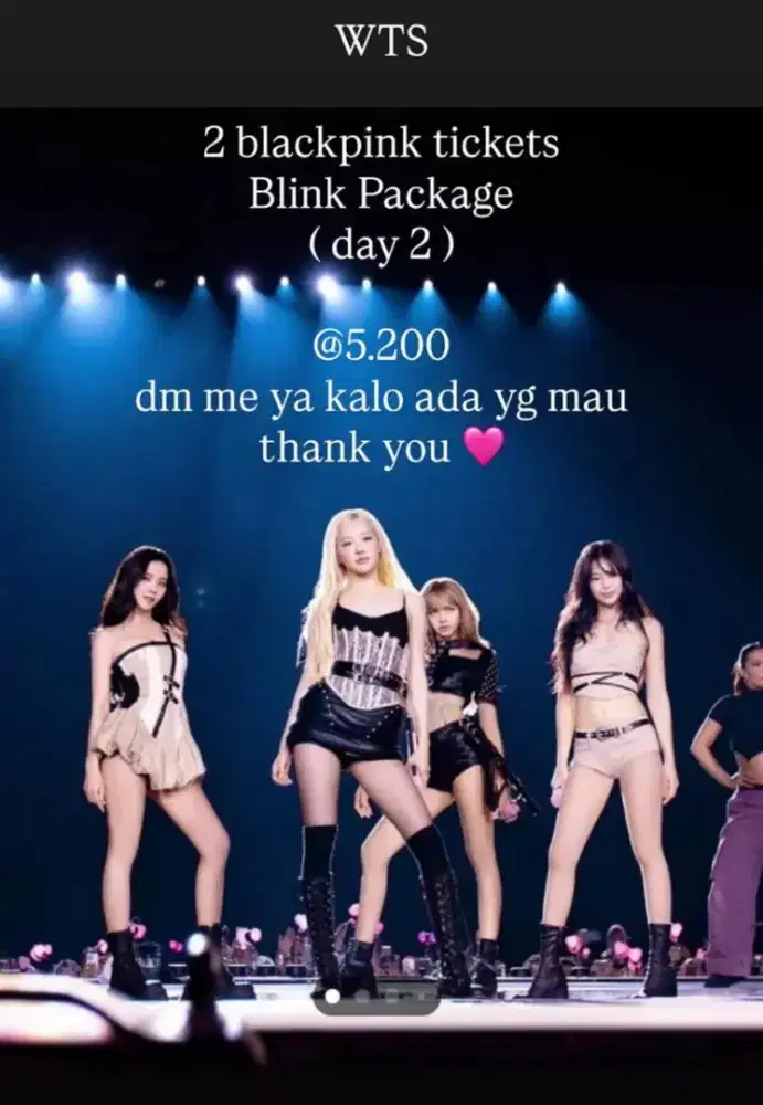 2 blankpink tickets. Blink package day 2