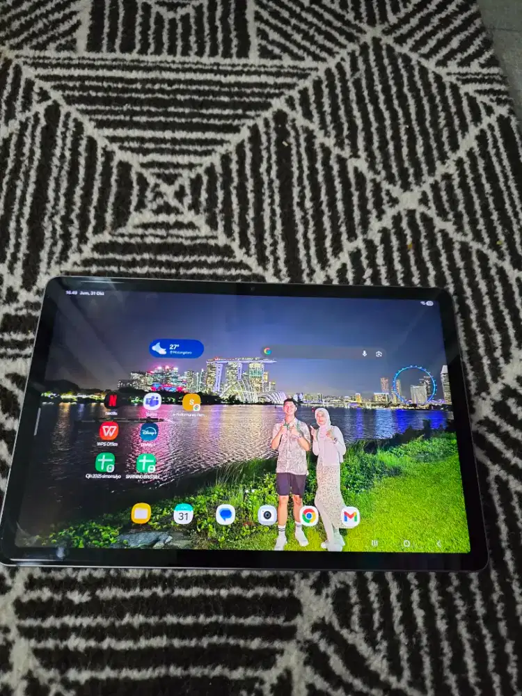 JUAL SAMSUNG TAB / TABLET S9 FE WIFI FULLSET + KEYBOARD MULUS MAKSIMAL