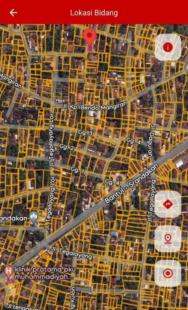 TANAH SHM 190 m DEKAT PASAR MANGIRAN