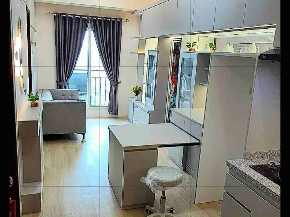 mewah banget apartemen sunter park view furnish lt parkit dapur granit 100% baru