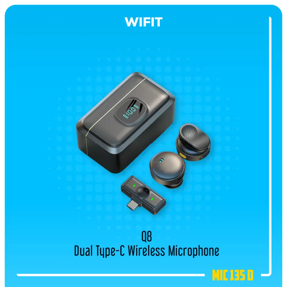 Mikrofon WIFIT Q8 Dual Mic Type-C Wireless Lavalier Microphone