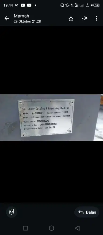 Mesin laser cutting engraving machine