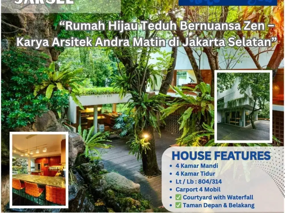 Rumah Hijau Teduh Bernuansa Zen – Karya Arsitek Andra Matin di Tanah Teduh, Jati Padang Jakarta Selatan B05