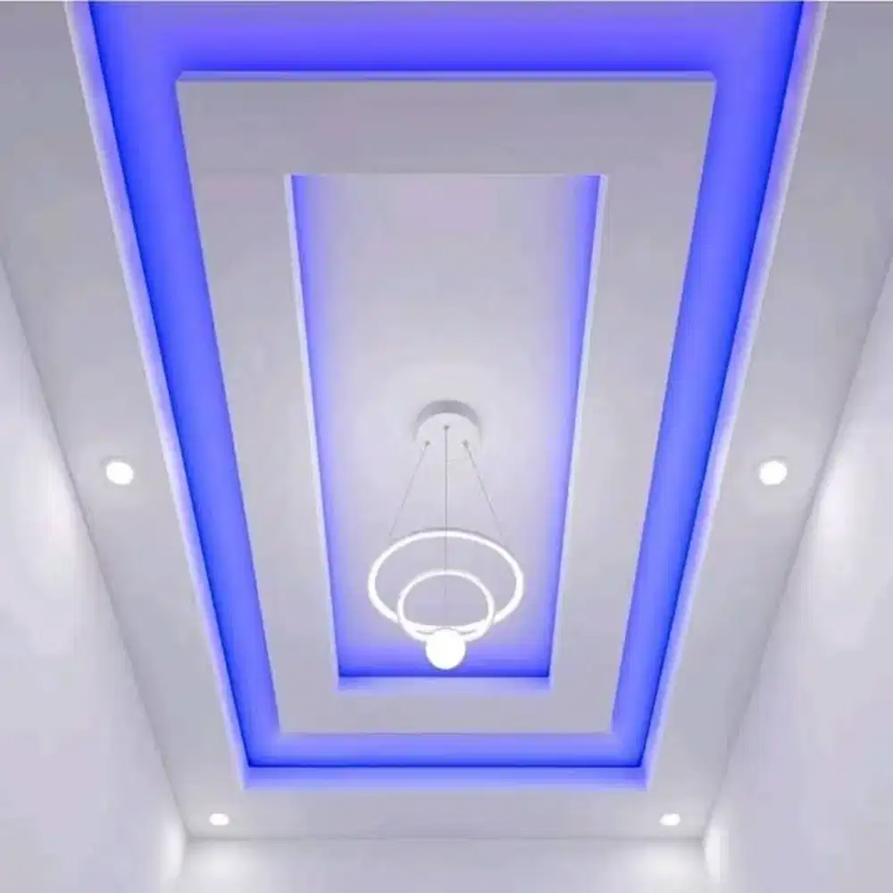 Pemasangan plafon PVC dan gypsum