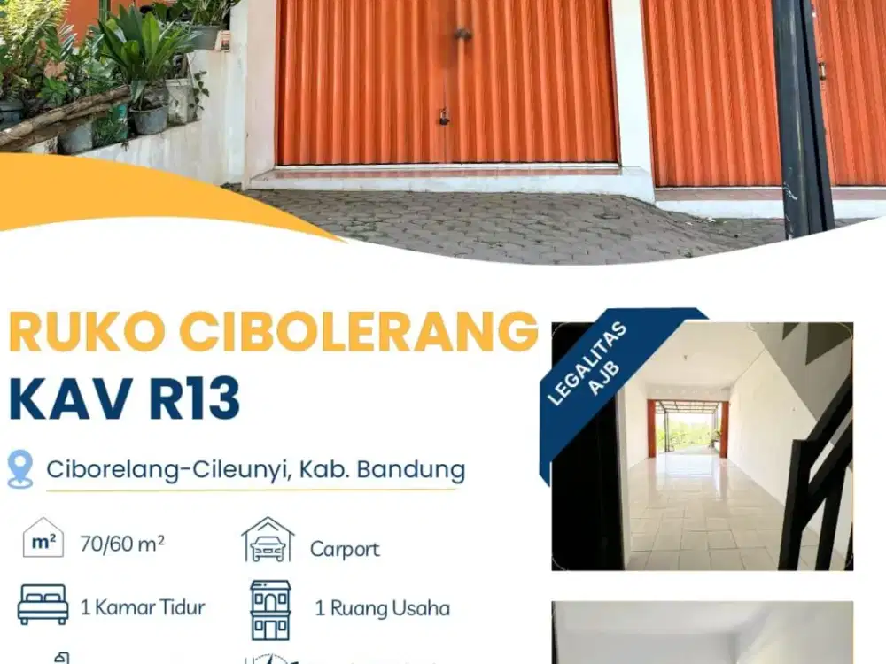 Dijual Ruko Murah Bandung timur Cinunuk Ciboreleng