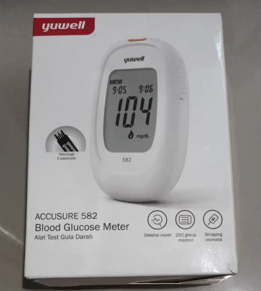 Yuwell Accusure 582 ORIGINAL Alat Tes Gula Darah Diabetes