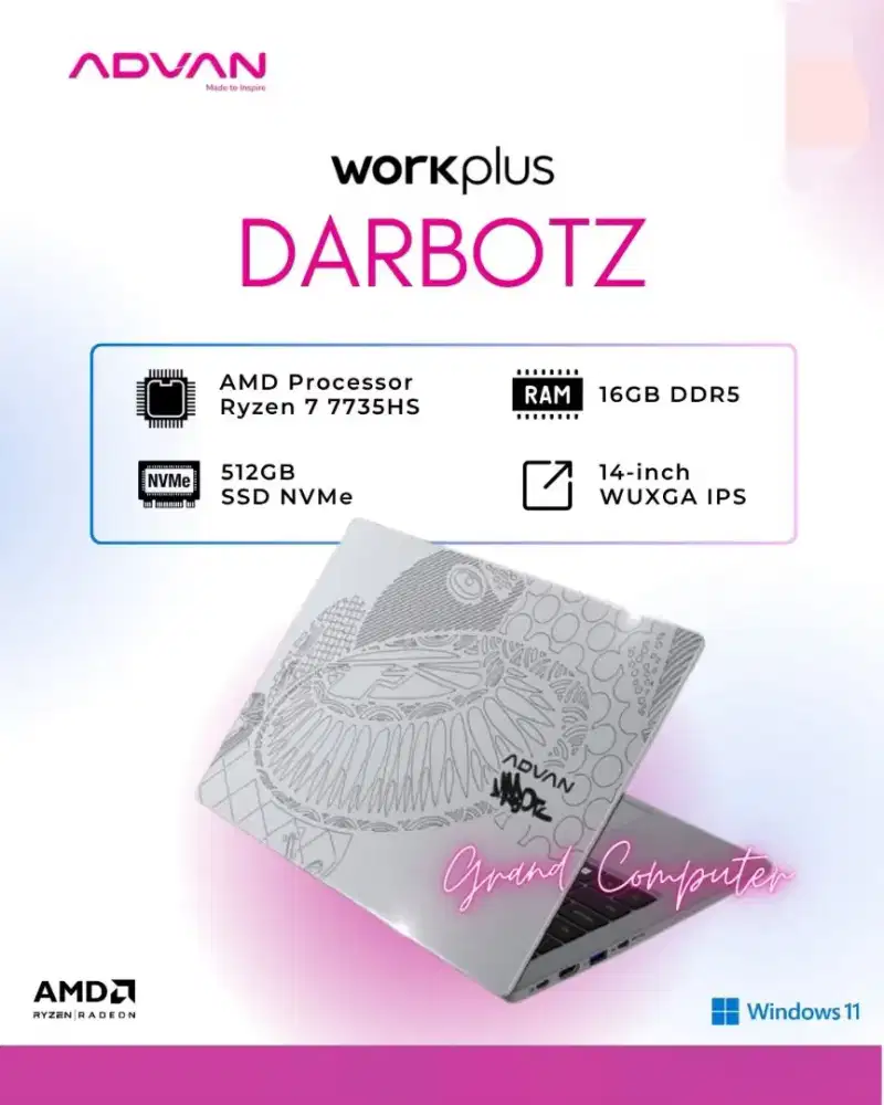 Jual Laptop Advan Worbotz Darbotz NEW