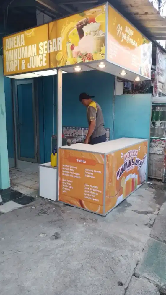 neon box dan meja/Gerobok dagangan