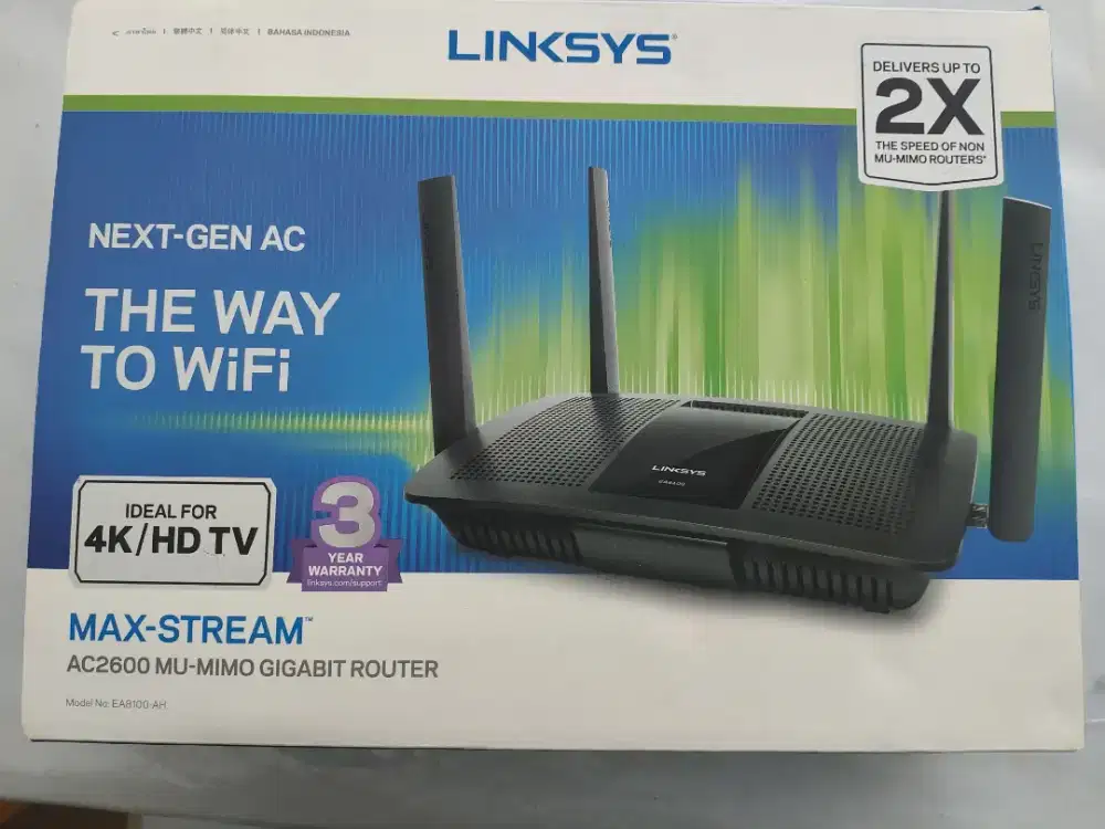 linksys max-stream ac2600 mu-mimo gigabit router