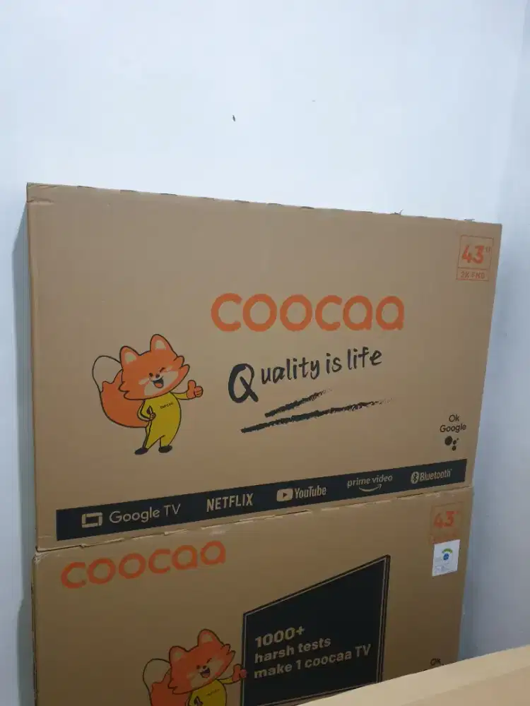 COOCAA GoogleTV Digital 43 inch. 100% Gres, bisa Cod + Setting