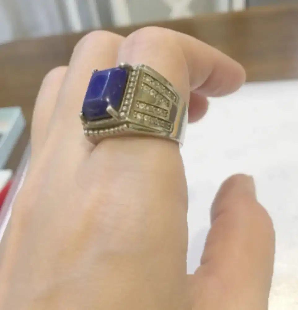 Lapis lazuli hq ring perak 925 memo GRI Th 2014
