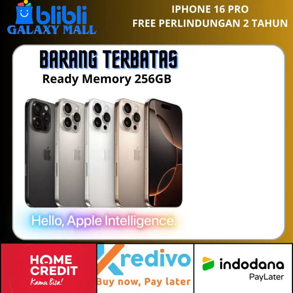 Iphone 16 Pro Memory 256GB Gratis Perlindungan 2 Tahun