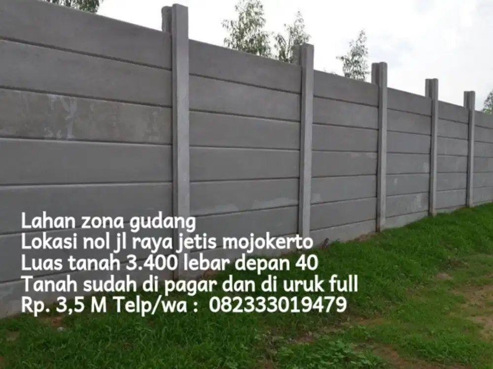 Termurah Lahan zona gudang mojokerto