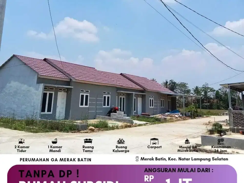 Subsidi Natar Lampung Selatan Tanpa DP dekat Pasar