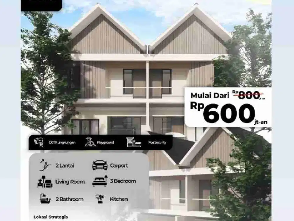 Hanya 10 Menit Dari LRT Harjamukti! Lokasi Premium Di Cisalak, Depok. KPR DP 0%. Free Biaya2 Bisa Langsung Akad