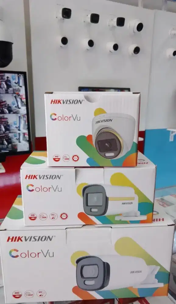 Paket CCTV murah hikvision ColorVu gelap tetap berwarna