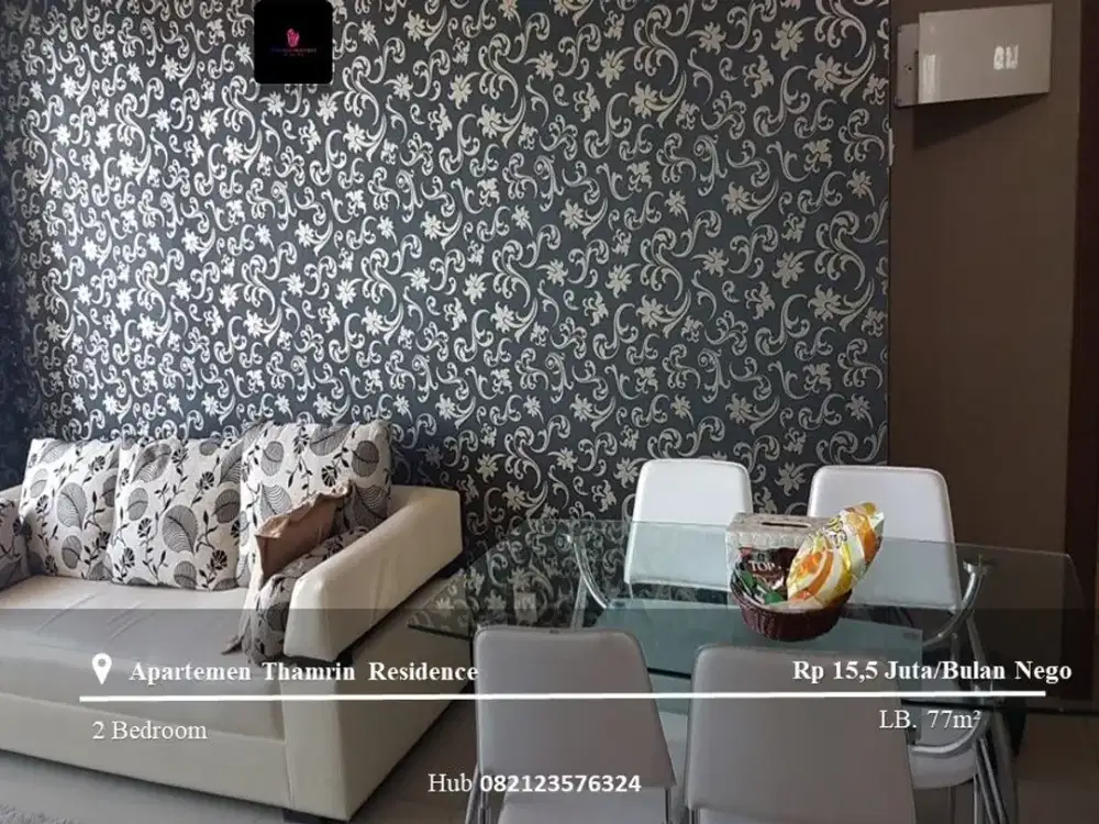 Disewakan Apartement Thamrin Residence Low Floor 2BR Furnished