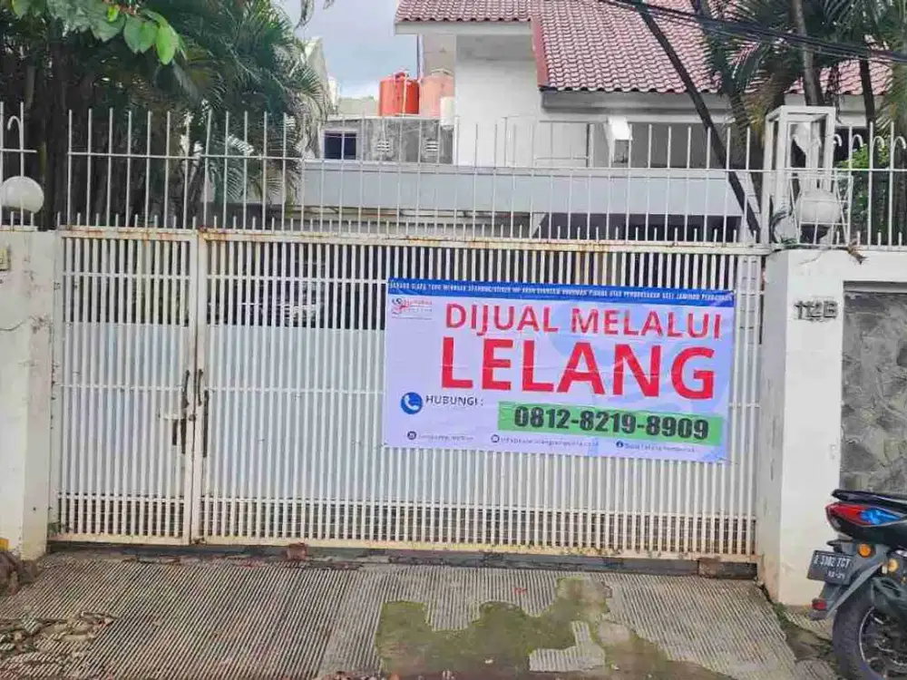 Di lelang rumah  mewah kemang selatan X no. 112 B, kel. bangka, shm, luas 945m2