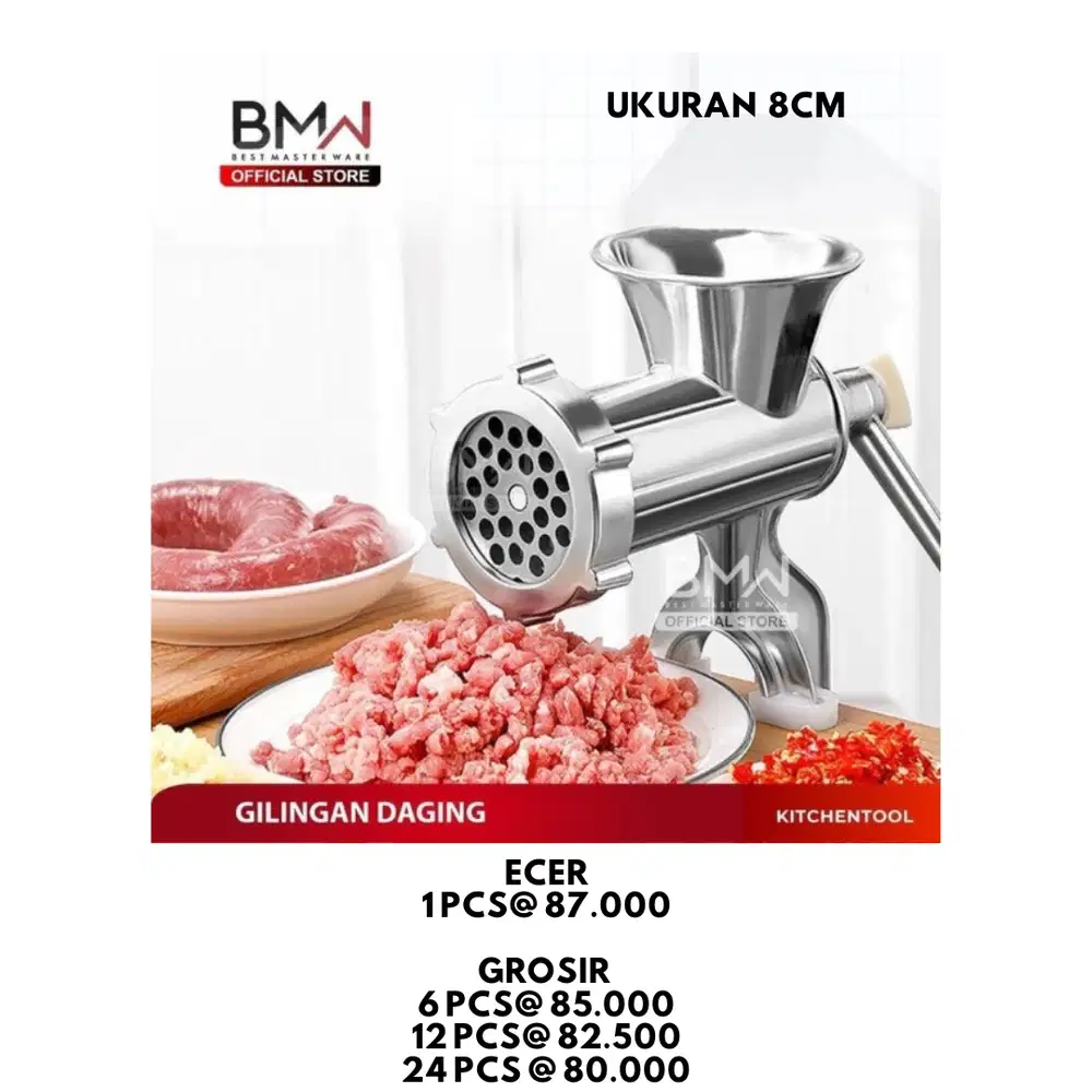 Gilingan / Penggiling Daging Alumunium Meat Mincer Manual