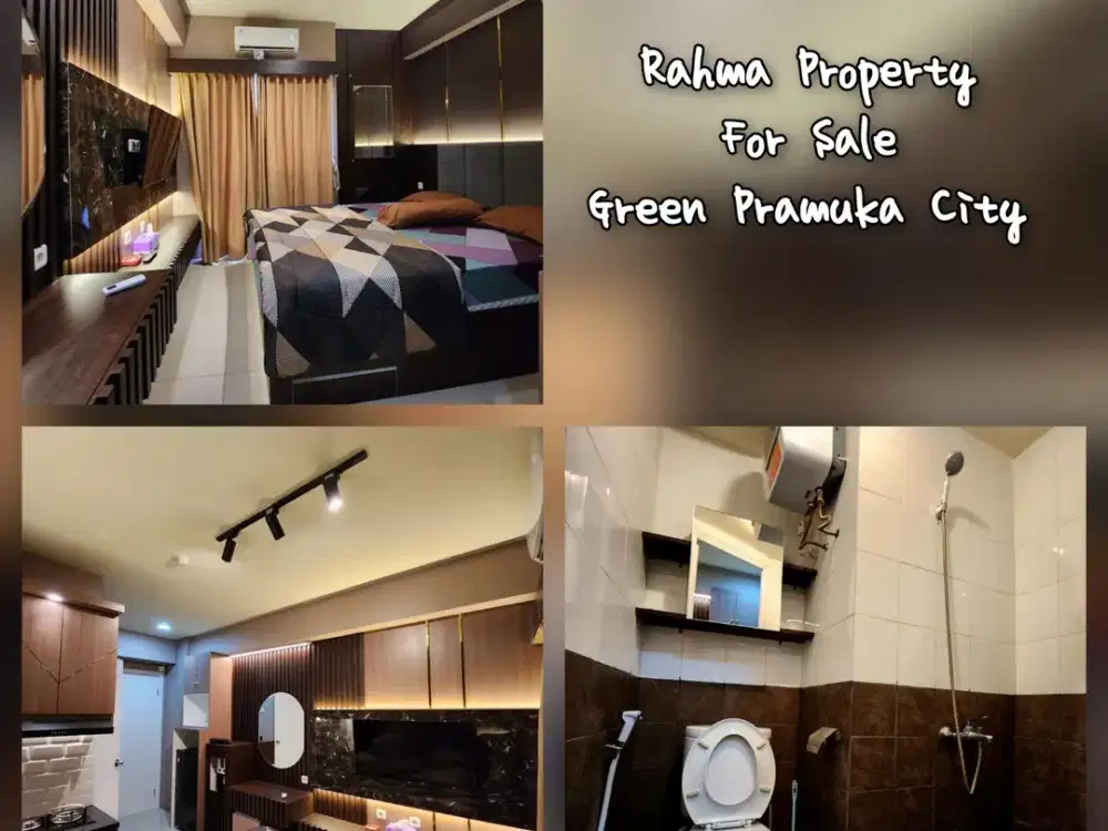 Interior Mewah Studio Furnish Tower Bougenvile Jual Cepat Green Pramuka city