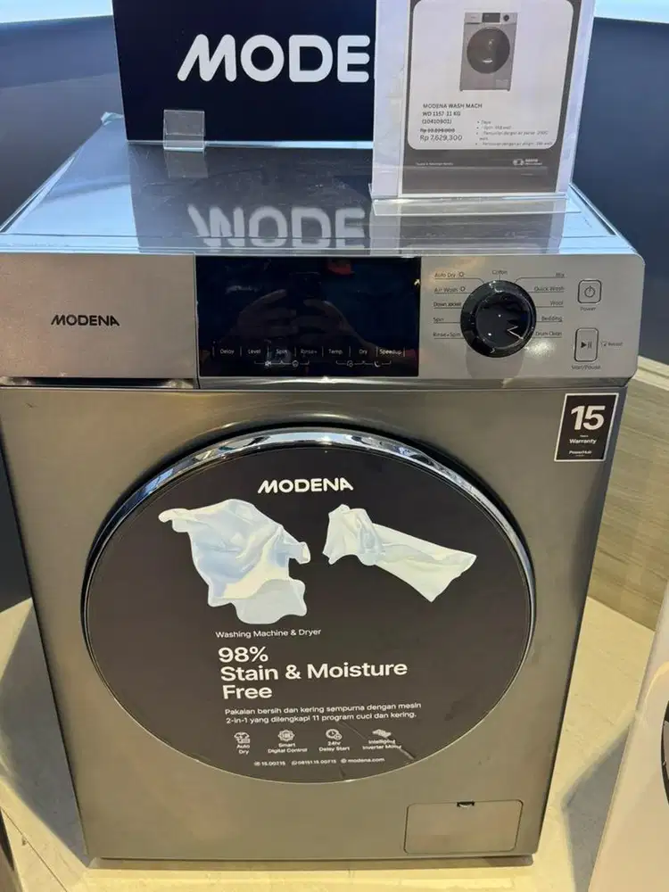 Mesin cuci modena WD 1157 11 kilo