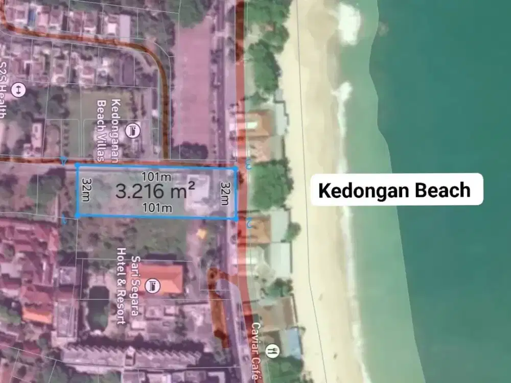 Tanah ocean view & sunset depan pantai kedonganan