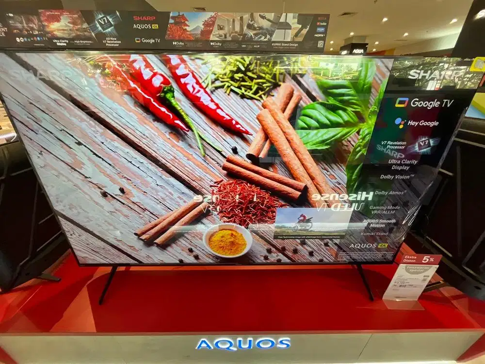 CICILAN TV SHARP LED GOOGLE 4K 65 Inch