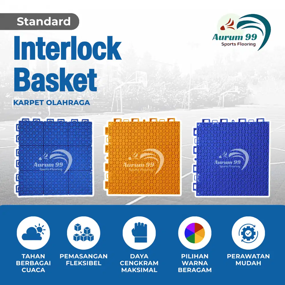 Interlock Basket - Lantai Basket Indoor | Lantai Lapangan Basket