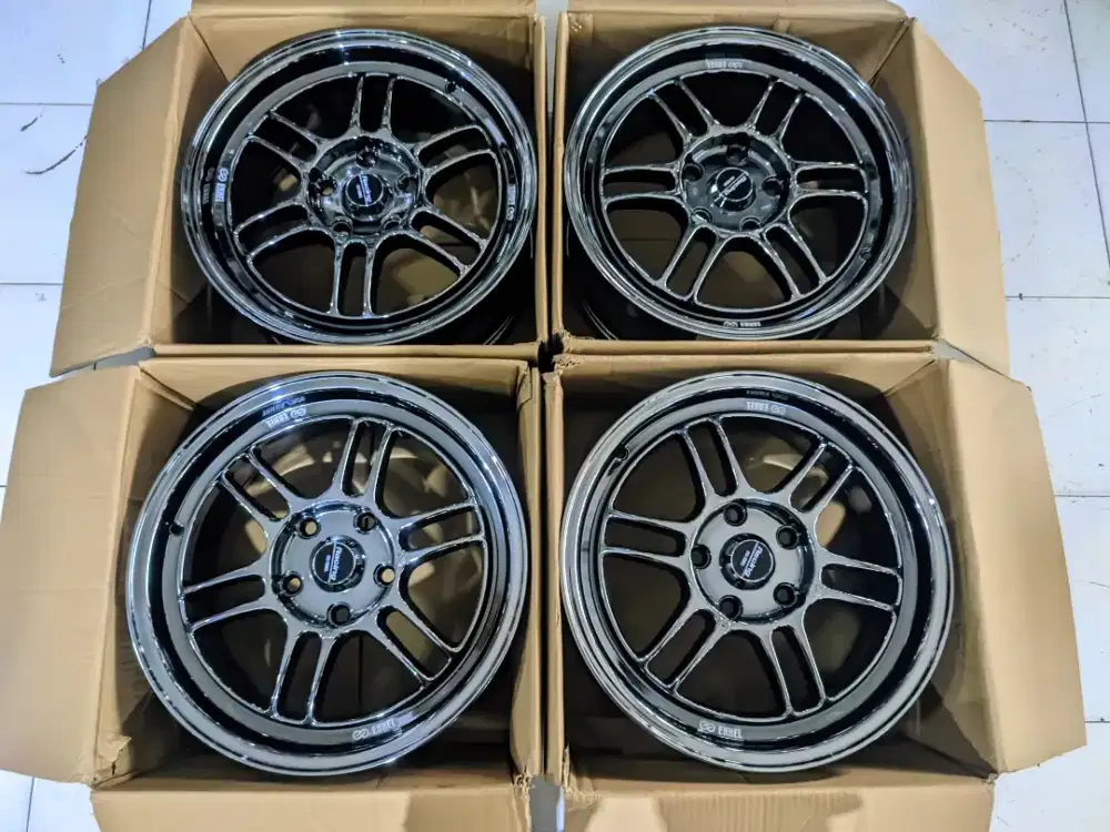 R16 Enkei Pf1 Blackrom L7rata Et42 5x114 New Flow forming