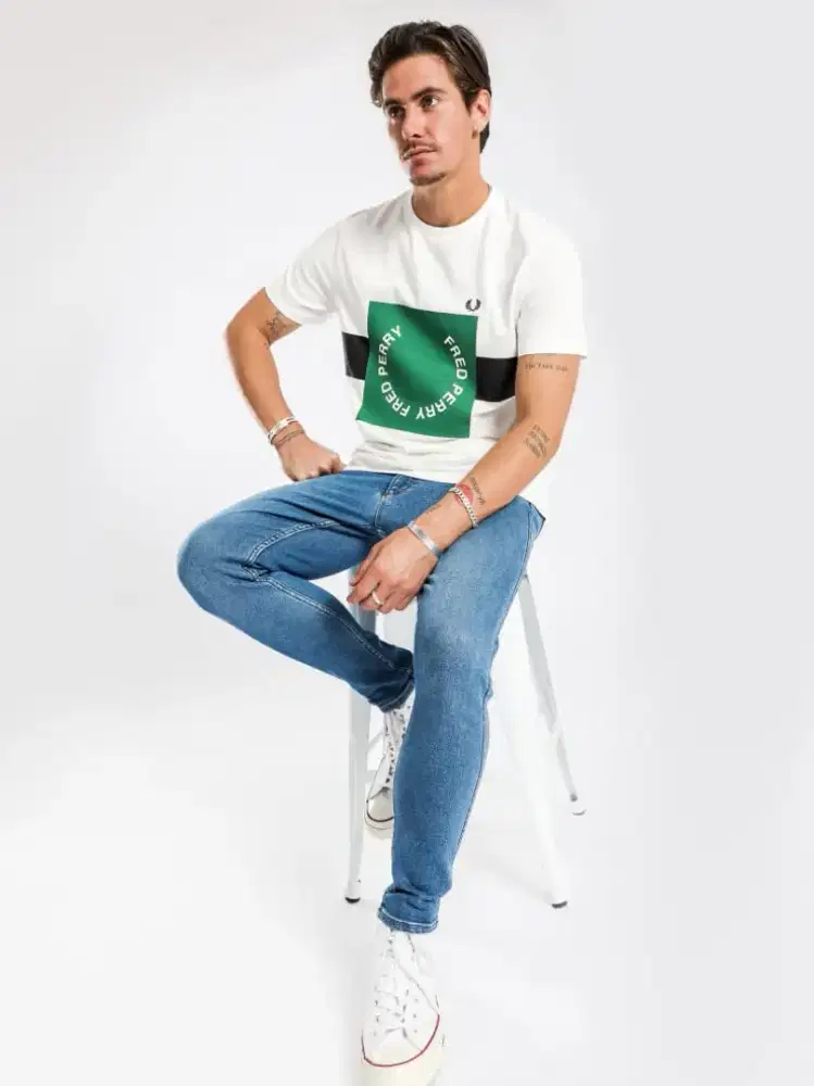T-shirt Fred Perry Bold Graphic white colour Size M