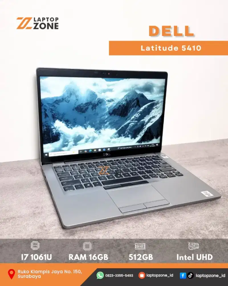 Dell Latitude 5410 Core I7 1061U RAM 16GB  SSD 512GB laptop surabaya