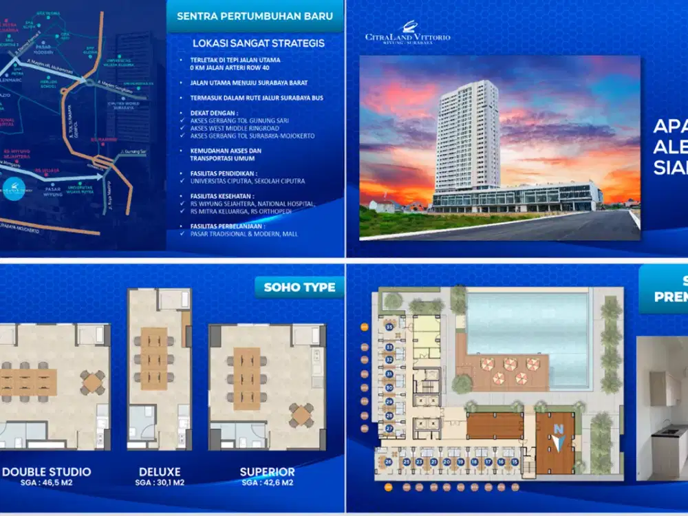 SOHO Alessandro Tower CitraLand Vittorio Surabaya (Largest Wiyung Superblock) - DP 0