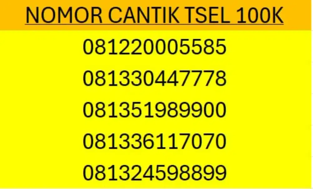 Nomor Cantik Simpati