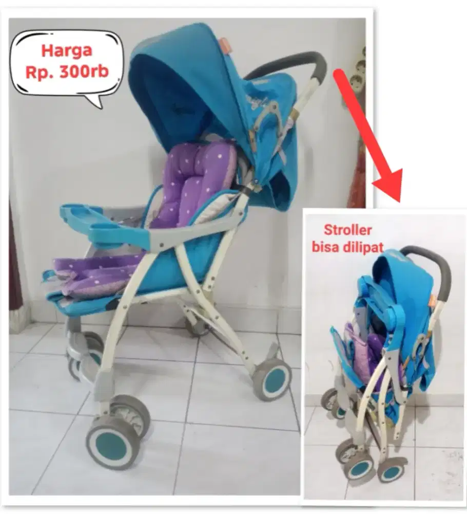 Stroller bayi. Stroller bisa di lipat